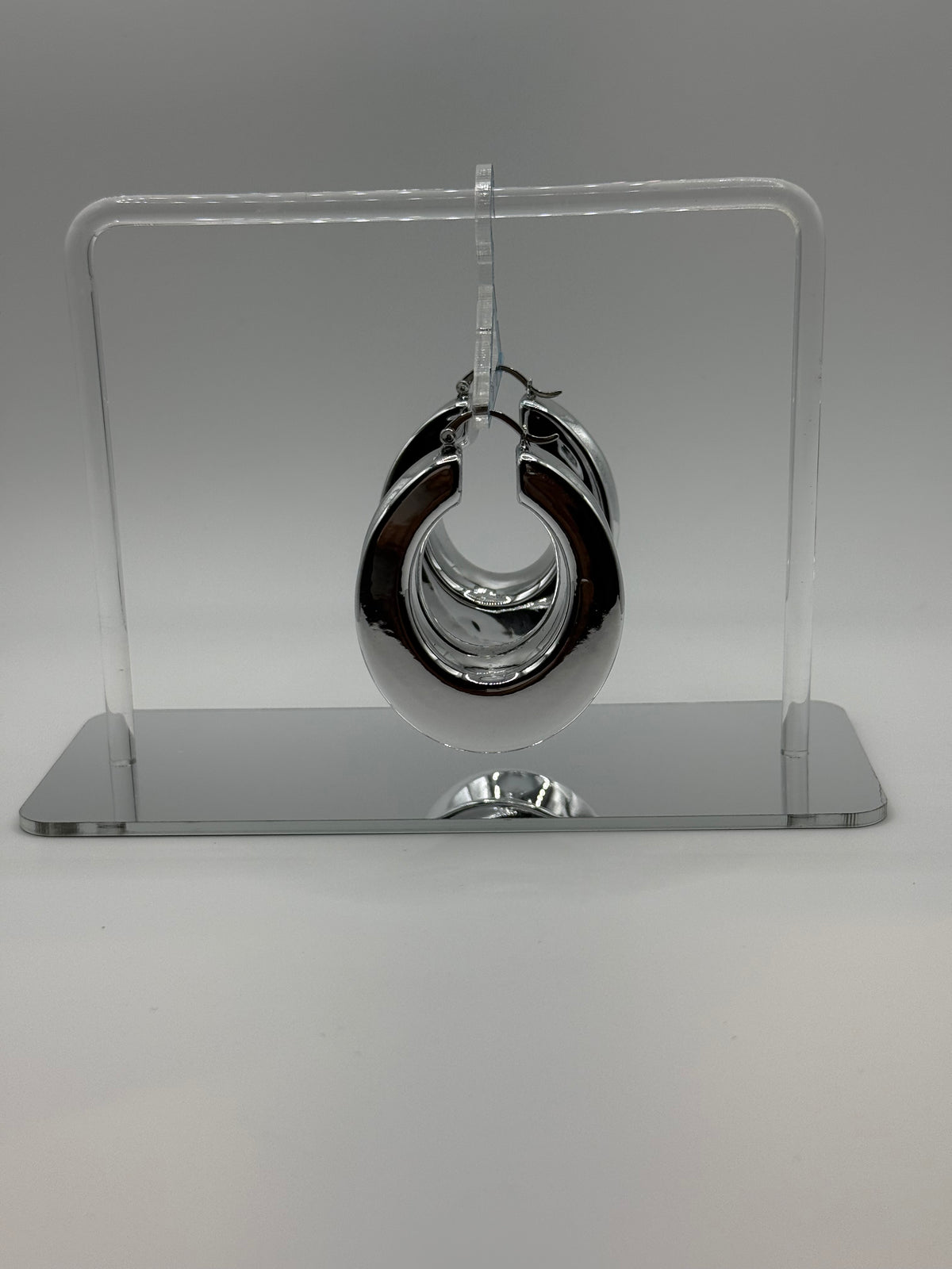 Platinum Silver Hoops