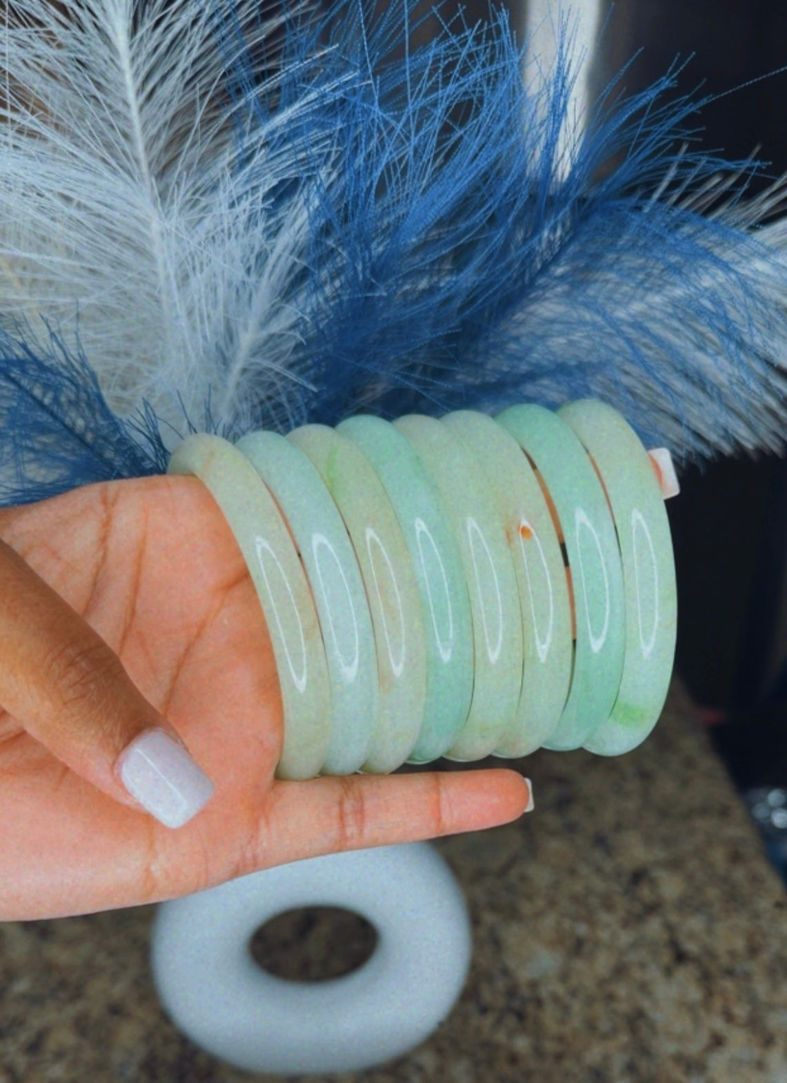 Colored Jaded Bangle