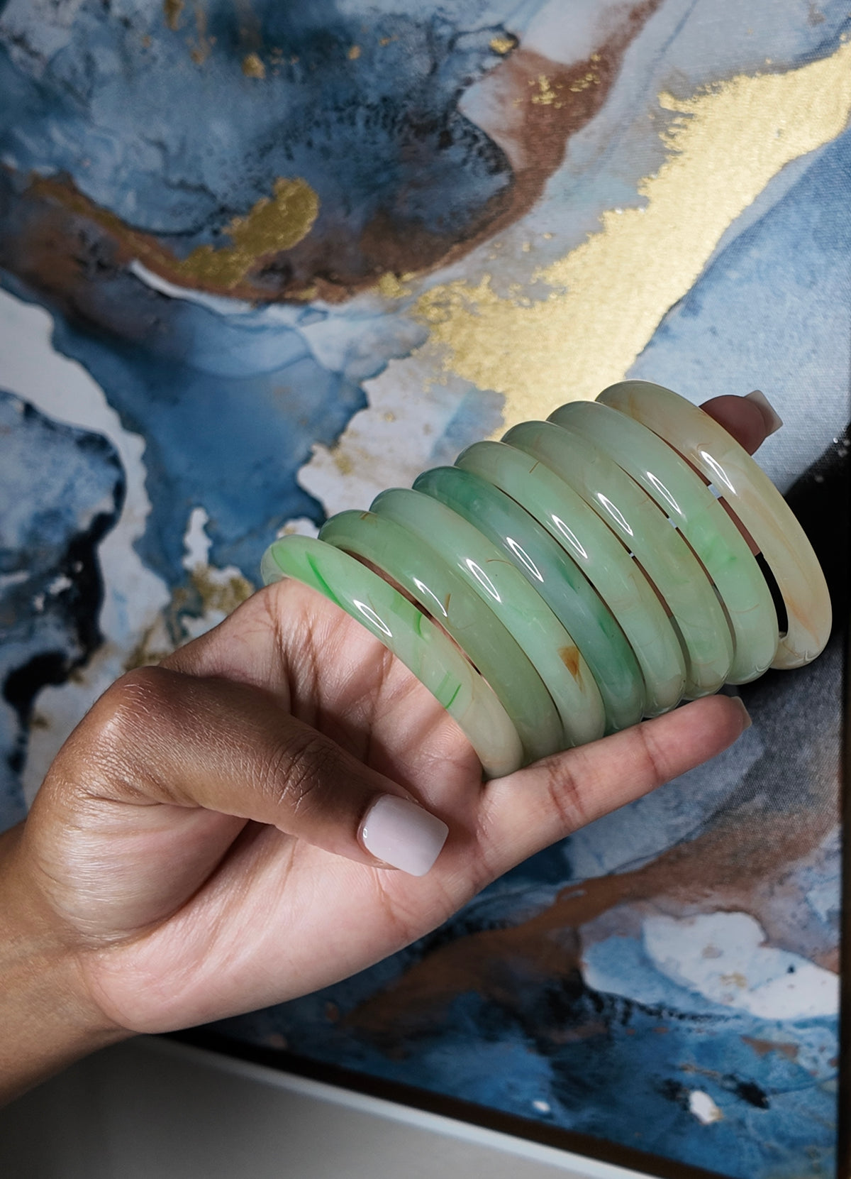 Colored Jaded Bangle