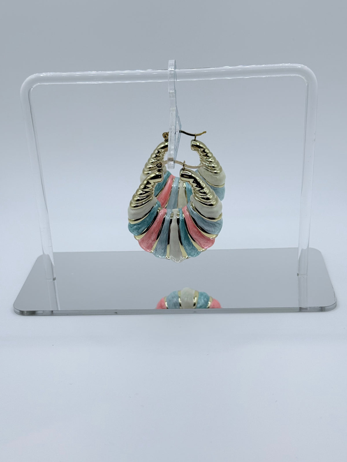 Tri Color Gold Knockers Earrings