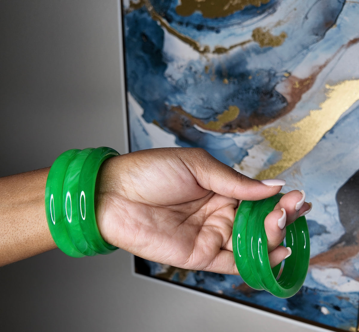 Colored Jaded Bangle