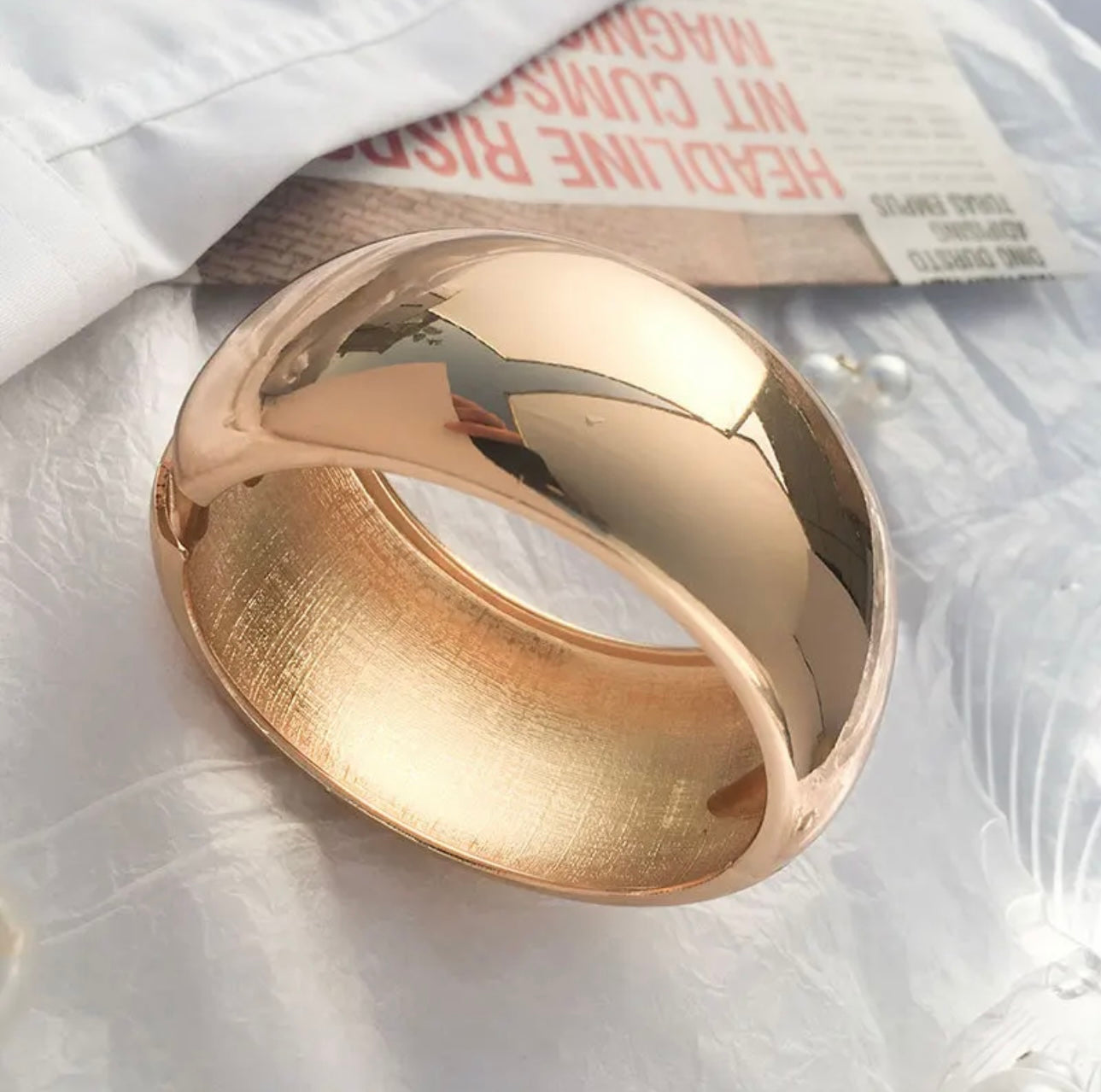 Large Bold Crome Bangle